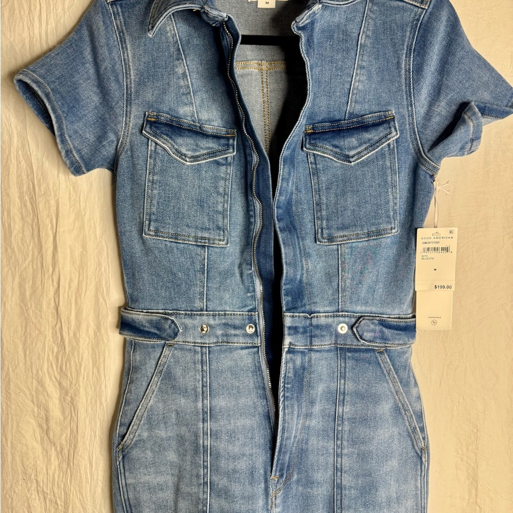 Good American Denim Utility Jumpsuit NWT Size M $199 - Picture 7 of 9